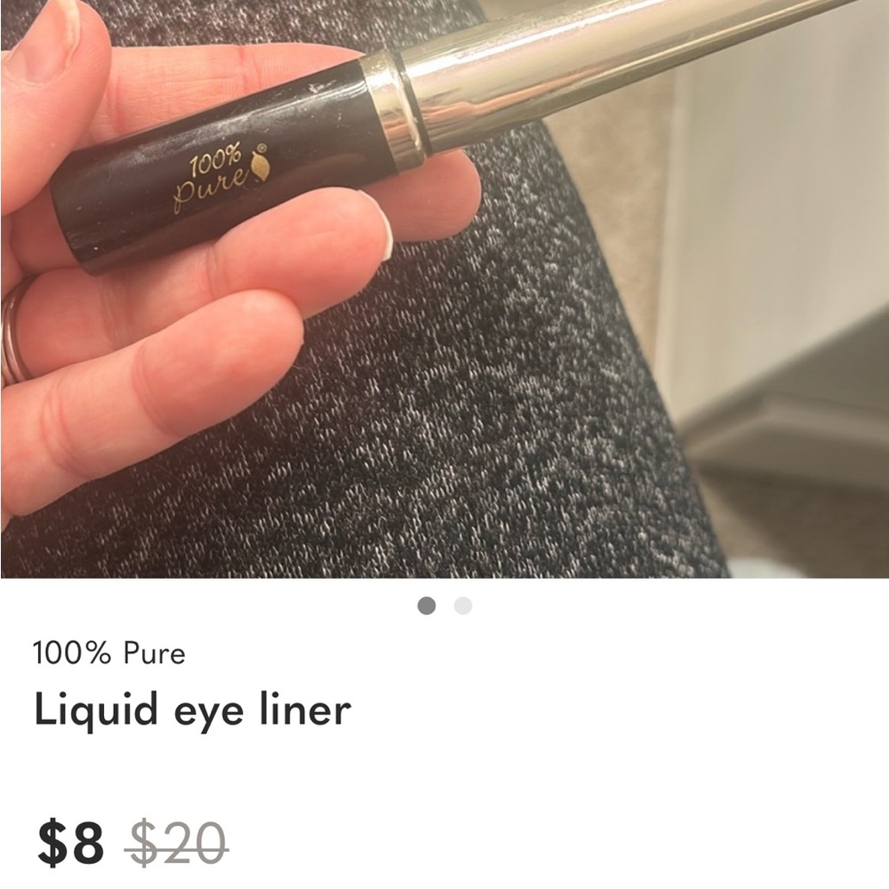 100% Pure Black Liquid Eyeliner